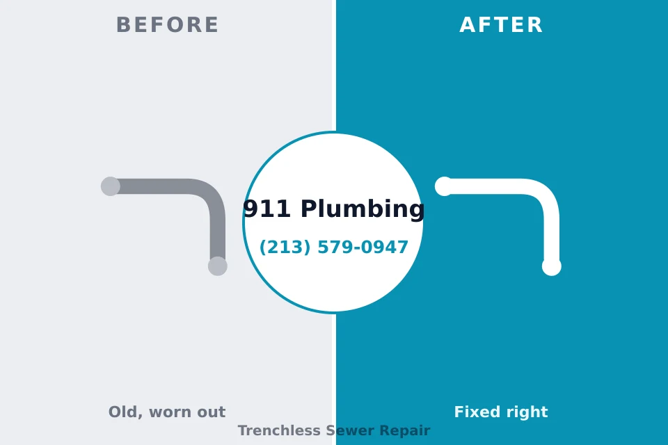 Before and after: plumbing repair South Pottstown, PA